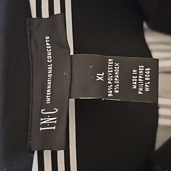 Inc International Concepts Black Striped Shirt Dress XL - Picture 3 of 3